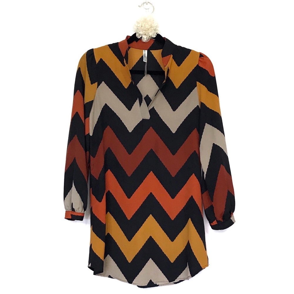 Auditions-Chevron Shift Dress-EUC-Sz Small